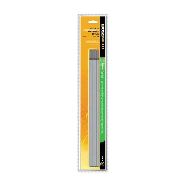 Bossweld Electrode General Purpose 6013 x 2.0mm x (25 Pkt) - SKU Dynaweld:110250 Bossweld Electrode General Purpose 6013 x 2.0mm x (25 Pkt) - SKU Dynaweld:110250