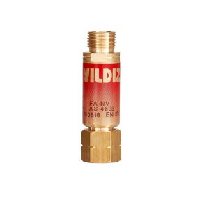 Yildiz Flashback Arrestor Flammable (For Torch) UNF5/8" x 18 LH - SKU Yildiz:1118N-AU Yildiz Flashback Arrestor Flammable (For Torch) UNF5/8" x 18 LH - SKU Yildiz:1118N-AU
