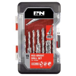 P&N DRILL JOBBER SET M35 HSS-CO 19+1PC W/STEP DR - SKU P&N:149060016