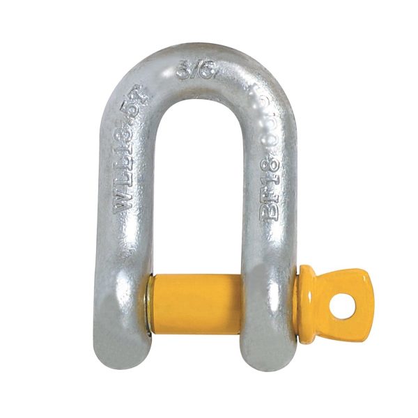 Beaver Yellow Pin Grade S Screw Pin Dee Shackle - SKU Beaver:241310