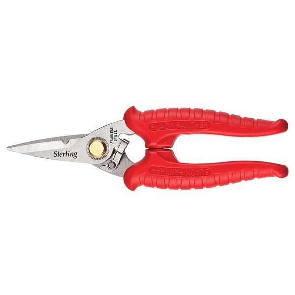 Sheffield Blades 185mm Black Panther Red Hi Tensile Industrial Snips - SKU Sheffield Blades:29-702