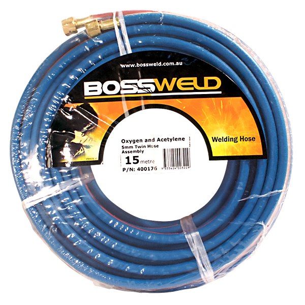 Bossweld Oxygen/Acetylene Twin Hose Assembly - 15Mt - SKU Dynaweld:400176