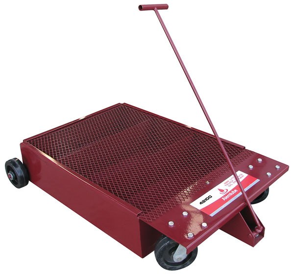 Alemlube low profile waste oil drainer for industrial vehicles – 100L capacity - SKU Alemlube:42100