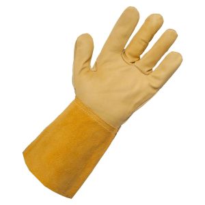 SteelDrill Firebird Rigger Leather Gloves Size 12 Tig Mig Welding Work Yellow - SKU SteelDrill:471140-3XL