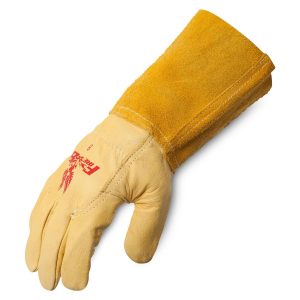 SteelDrill Firebird Rigger Leather Gloves Size 8 Tig Mig Welding Work Yellow - SKU SteelDrill:471140-M