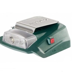 14.4/18 V Power Adapter with 12 V Connection + 2 x 5 V USB Ports + LED Light - SKU Metabo:600288000 14.4/18 V Power Adapter with 12 V Connection + 2 x 5 V USB Ports + LED Light - SKU Metabo:600288000