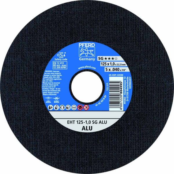 Pferd Ultra Thin Cutting Wheel EHT 125mm 5'' Aluminium 61341115-5 Pack of 5 - SKU Pferd:61341115-5 Pferd Ultra Thin Cutting Wheel EHT 125mm 5'' Aluminium 61341115-5 Pack of 5 - SKU Pferd:61341115-5