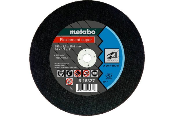 Metabo Cutting Disc Flexiamant Super 350 X 3.0 X 25.4 Steel TF 41 616327000 Pack of 10 - SKU Metabo:616327000