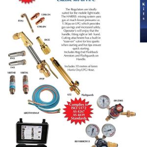 Harris Original Classic Kit Oxy/LPG Model 801 side entry regs for B/H/C - SKU Harris:634980127
