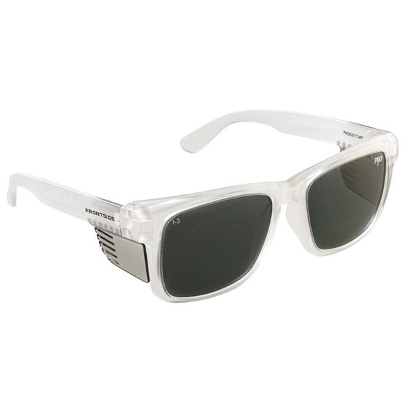 ProChoice Safety Glasses Frontside Polarised Smoke Lens With Clear Frame 6512 651_C2 - SKU ProChoice:6512