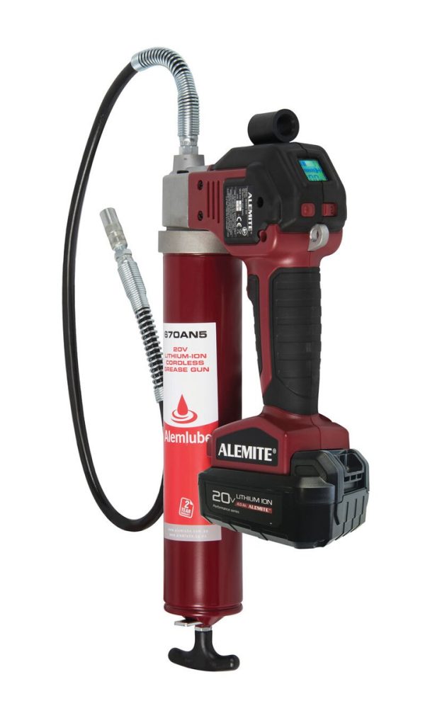 Alemlube Battery Grease Gun 20V Lithium-ion (Skin Only) - SKU Alemlube:670AN5