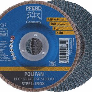 Pferd Polifan Flap Disc 180mm 7" 40G GP Zirconia - SKU Pferd:67764185