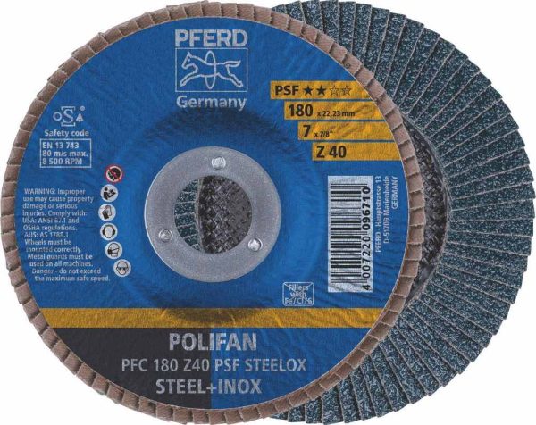 Pferd Polifan Flap Disc 180mm 7" 40G GP Zirconia - SKU Pferd:67764185