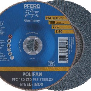 Pferd Polifan Flap Disc 180mm 7" 60G GP Inox Zirconia - SKU Pferd:67766185