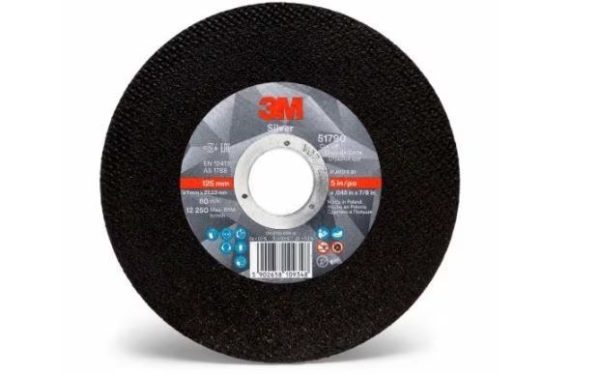 3M Abrasive Silver™ Cut-Off Wheel 125mm x 2.5mm x 22.23mm 3M 7100171308 Pack of 25 - SKU 3M Abrasive:7100171308_25