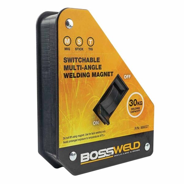 Bossweld Switchable Multi Angle 30 Kg Welding Magnet - SKU Dynaweld:886027 Bossweld Switchable Multi Angle 30 Kg Welding Magnet - SKU Dynaweld:886027