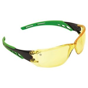 ProChoice Cirrus Green Arms Safety Glasses Amber A/F Lens - SKU ProChoice:9185