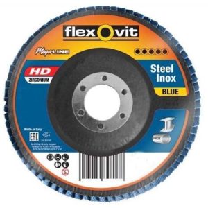 FlexOvit Flap Disc Zirconium Steel/Inox 125mm 60 grit - SKU Flexovit:9803060 FlexOvit Flap Disc Zirconium Steel/Inox 125mm 60 grit - SKU Flexovit:9803060