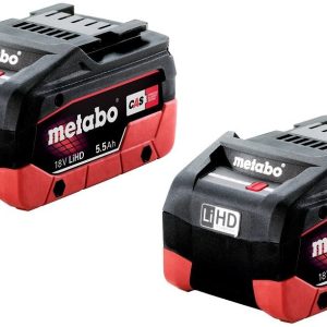 Metabo 5.5Ah 18V LiHD Battery Pack of 2 - SKU Metabo:AU32102550 Metabo 5.5Ah 18V LiHD Battery Pack of 2 - SKU Metabo:AU32102550