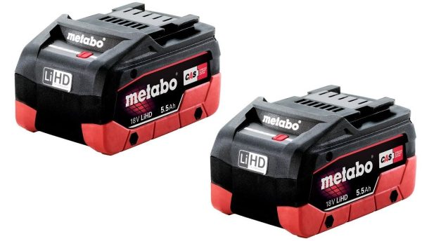 Metabo 5.5Ah 18V LiHD Battery Pack of 2 - SKU Metabo:AU32102550