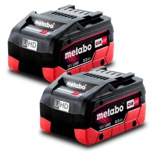Metabo 18V 8.0Ah LiHD Battery Pack of 2 - SKU Metabo:AU32102800 Metabo 18V 8.0Ah LiHD Battery Pack of 2 - SKU Metabo:AU32102800