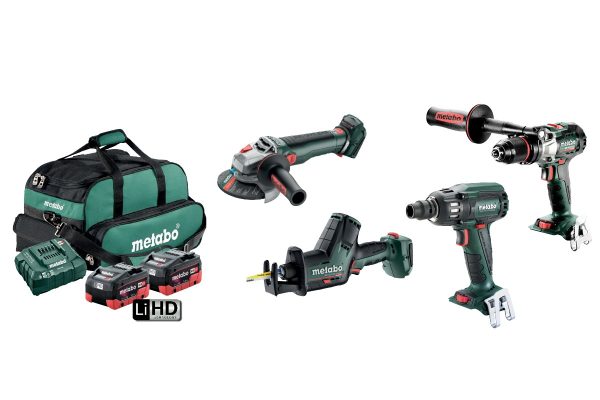 Metabo Brushless 4 Piece Cordless 18 V Battery Combo Kit MET18BL4SB2HD5.5EU - SKU Metabo:AU68403150 Metabo Brushless 4 Piece Cordless 18 V Battery Combo Kit MET18BL4SB2HD5.5EU - SKU Metabo:AU68403150