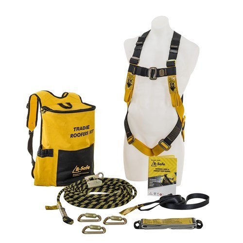TRADIE ROOFERS KIT..BH01120TRAD - Fall Arrest Harness..BS010315A - Rope Safety Line - 15 met... - SKU Beaver:BK061215TRAD