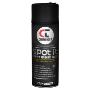 Spot & Survey Marking Paint, Black, 350g Aerosol - SKU Chemtools:CT-SP-350BK