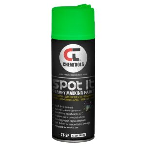 Spot & Survey Marking Paint, Fluro Green, 350g Aerosol - SKU Chemtools:CT-SP-350FG