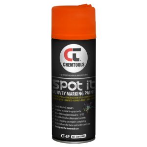Spot & Survey Marking Paint, Fluro Orange, 350g Aerosol - SKU Chemtools:CT-SP-350FO