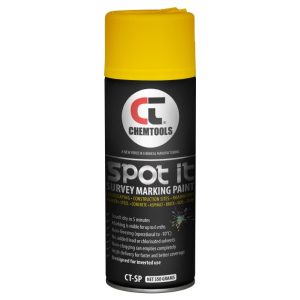 Spot & Survey Marking Paint, Yellow, 350g Aerosol - SKU Chemtools:CT-SP-350YL