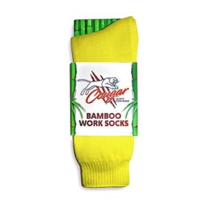 Cougar Safety Bamboo Work Socks Yellow Colour Cougar - SKU Cougar Safety:CWS-Yellow