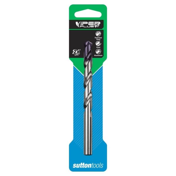 Drill D184 Jobber Hss-Tialn-Tip Viper Plus Carded 8.0mm - SKU Sutton Tools:D1840800