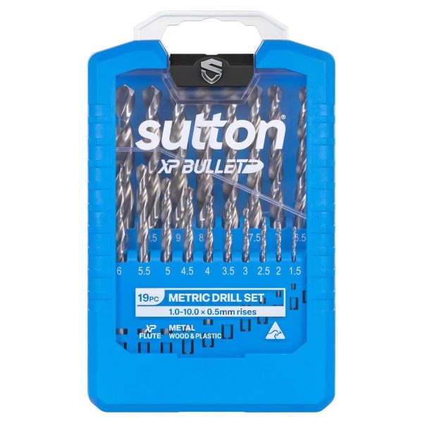 Drill D220 SM19 Jobber HSS Xp Bullet Set 1-10MM 19pc - SKU Sutton Tools:D220SM19