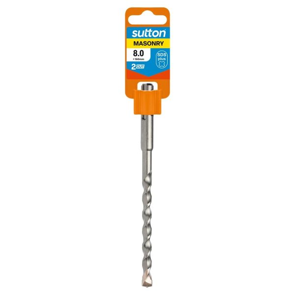 Drill D613 Masonry Sds+ 2CUT 8.0mm x 160mm - SKU Sutton Tools:D6130800