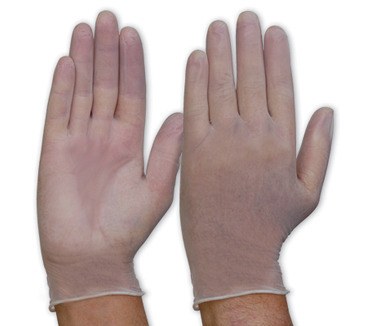ProChoice Disposable Vinyl Powdered Clear Gloves DVN Box of 100 - SKU ProChoice:DVN