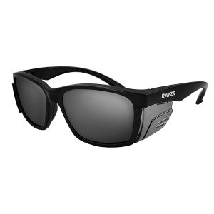 Maxi Safe Rayzr Safety Glasses Matte Black Frame Smoke Lens - SKU Maxi Safe:ERZ395