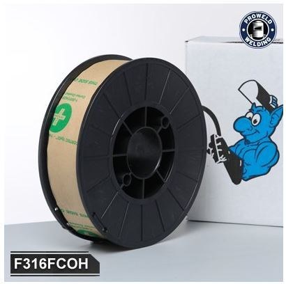 Blue Demon 316L 0.9mm 0.45Kg 4" Spool Stainless Steel Gasless Welding Wire - SKU Blue Demon:F316LFCO09M