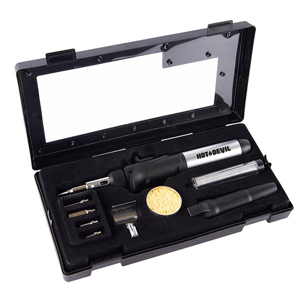 Hot Devil 10 Piece Butane Soldering Iron & Blow Torch - SKU Hot Devil:HD1971K