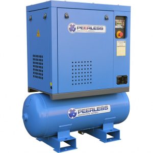 Peerless 5.5HP 3 Phase Belt Driven Screw Compressor 4KW 500 LPM Tank Mount - SKU Peerless:HQB5.5HP Peerless 5.5HP 3 Phase Belt Driven Screw Compressor 4KW 500 LPM Tank Mount - SKU Peerless:HQB5.5HP