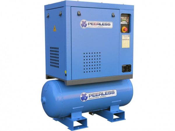 Peerless 5.5HP 3 Phase Belt Driven Screw Compressor 4KW 500 LPM Tank Mount - SKU Peerless:HQB5.5HP Peerless 5.5HP 3 Phase Belt Driven Screw Compressor 4KW 500 LPM Tank Mount - SKU Peerless:HQB5.5HP