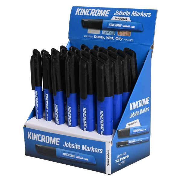 Kincrome Permanent Marker 24 Piece Black Counter Merchandiser - SKU Kincrome:K11775