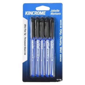 Kincrome Permanent Marker Ultra Fine Tip Black 5 Pack - SKU Kincrome:K11780 Kincrome Permanent Marker Ultra Fine Tip Black 5 Pack - SKU Kincrome:K11780