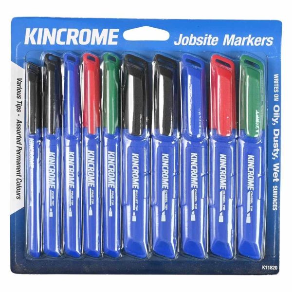Kincrome Permanent Marker Starter Pack 10 Piece Assorted Colours - SKU Kincrome:K11820