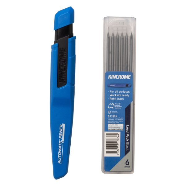 Kincrome Automatic Mechanical Pencil & Black Refill Pack - SKU Kincrome:K11870 Kincrome Automatic Mechanical Pencil & Black Refill Pack - SKU Kincrome:K11870