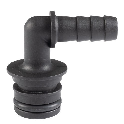 Kincrome Connector - 3/4" Quick Connect X 1/2" Hose Barb Elbow - SKU Kincrome:K16144