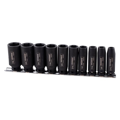 Kincrome Deep Impact Socket Rail 10 Piece 3/8" Drive - Imperial - SKU Kincrome:K2094