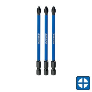 Kincrome Phillips #2 Impact Bit 100mm 3 Piece - SKU Kincrome:K21247