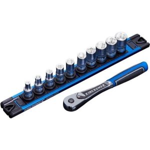 Kincrome Lok-On™ Socket Set Twist-Lock Rail 11 Piece 1/4 Drive - Metric K27040 - SKU Kincrome:K27040 Kincrome Lok-On™ Socket Set Twist-Lock Rail 11 Piece 1/4 Drive - Metric K27040 - SKU Kincrome:K27040
