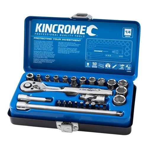 Kincrome Socket Set 26 Piece 1/4" Drive - Metric - SKU Kincrome:K28000